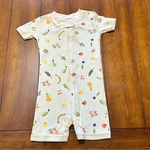 Baby Boy/Girl Hanna Andersson Vegetable Shortie Zippy Pajama | Size 12-18 months